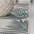 thumbnail image 6 of JONATHAN Y TUSCAN SUN 2 x 8 Runner Rug, Isla Coastal Cottage Palm Frond Border - Blue/Cream, TSN207C-28, 6 of 8