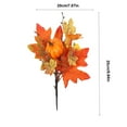 thumbnail image 3 of Hxlamzoo Fall Decor, 9.84Inch Artificial Maple Leaf Floral Stems Fall Branches Decorations, for Autumn Harvest Weeding Birthday Holiday Home Vase Arrangement Indoor Decor, 3 of 6