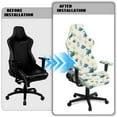 thumbnail image 5 of Xixirimido Gaming Chair Cover with Armrest Covers 3D Printed Stretch Removable Racing Computer Chair Slipcover Set Washable 4 Pieces, Sea Turtle Seahorse Starfish, 5 of 8