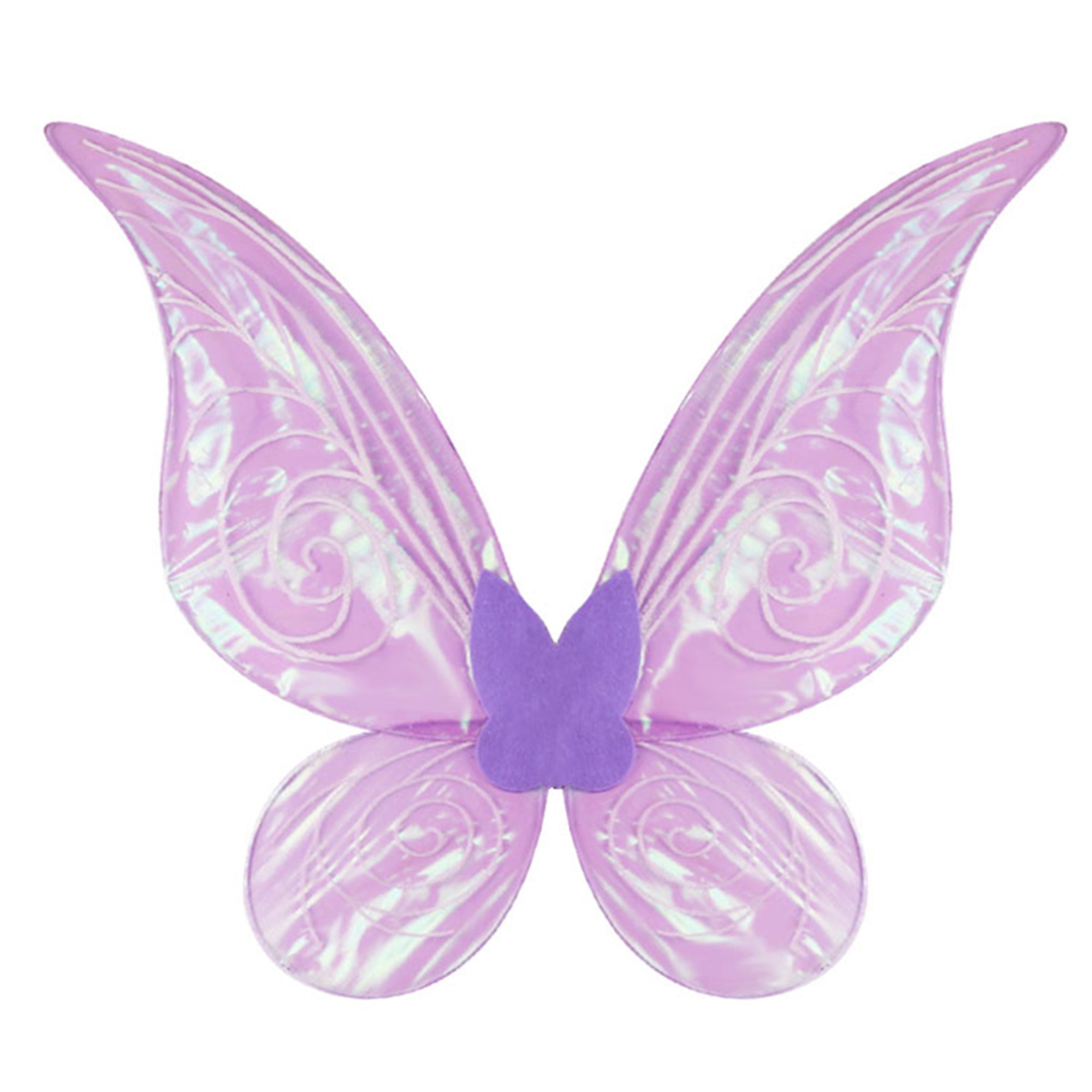 Adult Silver Purple Dot Sparkling Fairy Butterfly Wings Dress Up Costume Wing