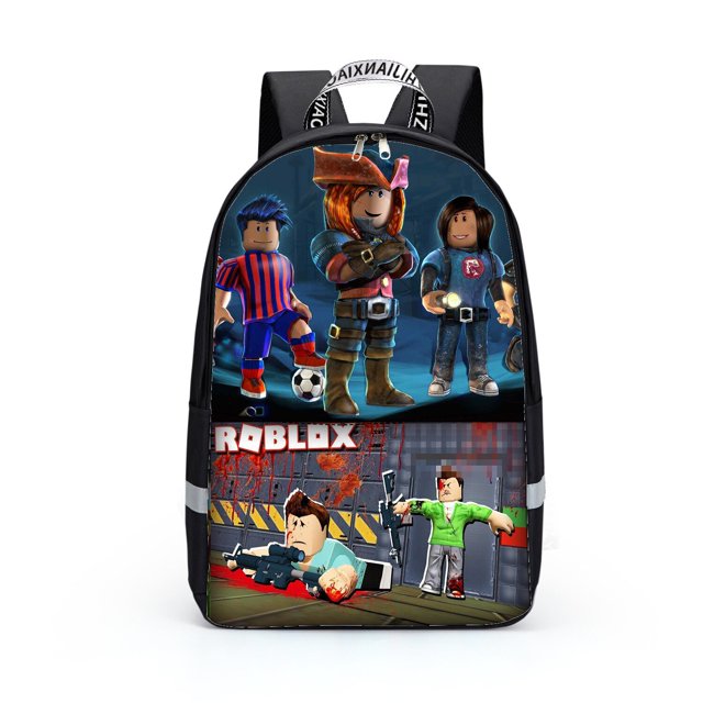 Mochila de tendencia para estudiantes de primaria para hombres y mujeres, bolso escolar Roblox, bolso de hombro periférico para juegos, bolso escolar con cremallera de dibujos animados