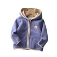 thumbnail image 3 of Ajziojiro Toddler Kids Boys Girls Cartoon Fleece Jacket Fall Winter Warm Zipper up Coats Versatile Cotton Outwear Hoodies Coats for Baby 1-9Y, 3 of 6