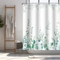 thumbnail image 2 of Sage Green Eucalyptus Shower Curtain Spring Leaf Watercolor Botanical Plant Shower Curtains for Bathroom Waterproof Bathroom Decor 72 x 72 Inch, 2 of 6