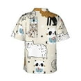 thumbnail image 3 of Haiem Hand Drawn Animals Printed Hawaiian Shirt for Men - Men’s Casual Beach Summer Shirts - Stretch Fabric with Modern Fit-Small, 3 of 9