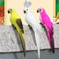 thumbnail image 7 of Xinyolin Simulation Parrot 3D Embedded Eyes Real Feather Creative Artificial Bird Figurine Garden Lawn Ornament for Shopwindow, 7 of 7