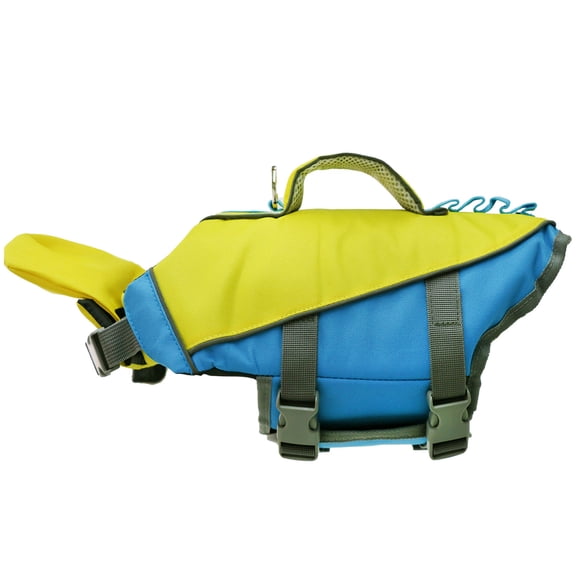 Dog Life Suit Reflective Pet Swimsuit with Handle for Swimming Boatings Adjustable High Buoyancy for Water Activity