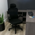 thumbnail image 5 of Elama High Back Adjustable Mesh and Fabric Office Chair in Black and Gray with Adjustable Head Rest, 5 of 5