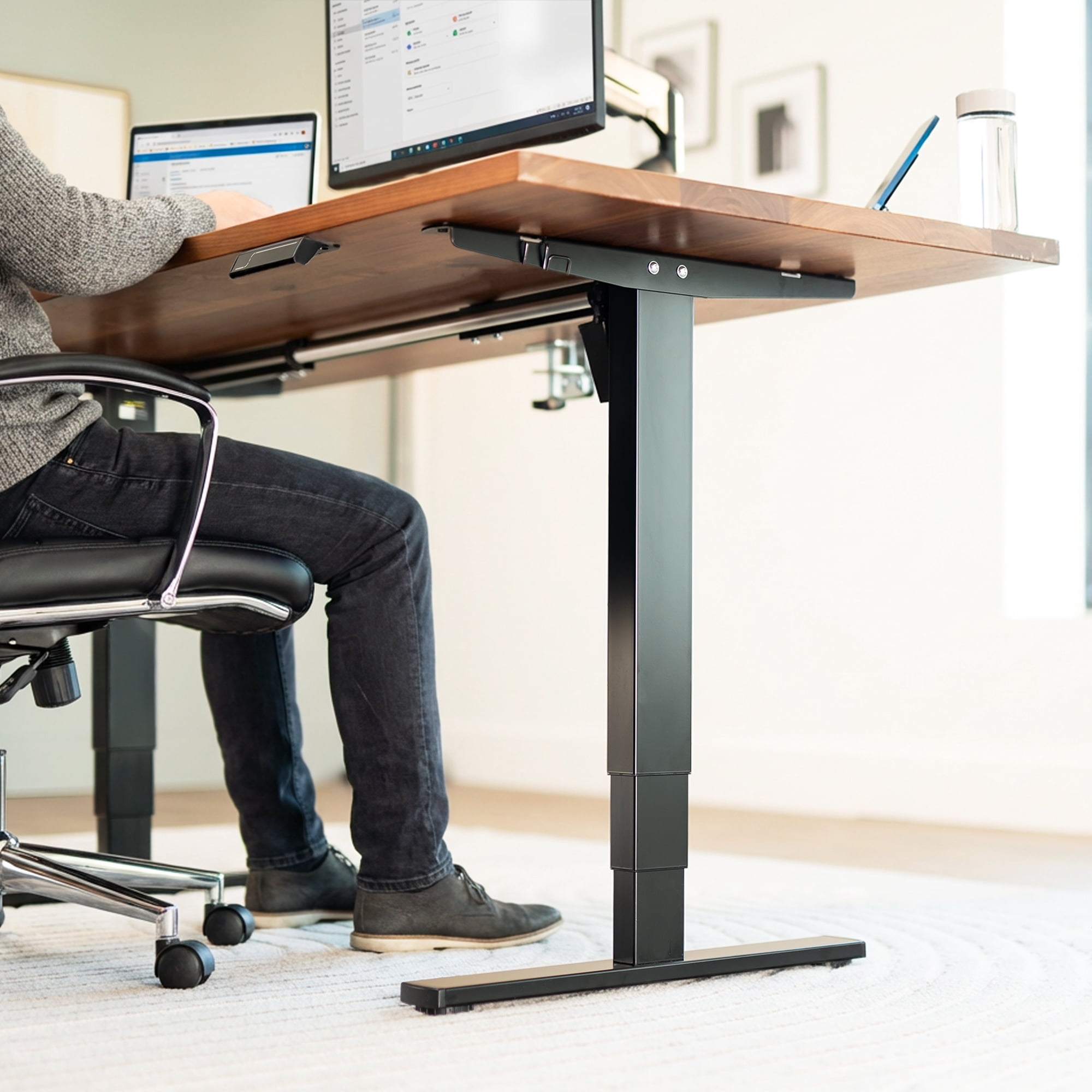VIVO Electric Stand Up Desk Frame Single Motor Standing Height Adjustable