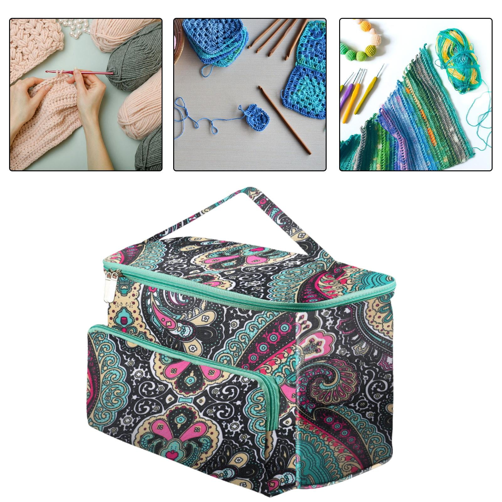 Yarn Storage Tote Bag Crochet Bag Tote Large Capacity Knitting Crochet Supplies for Traveling Skeins Lightweight Knitting Bag
