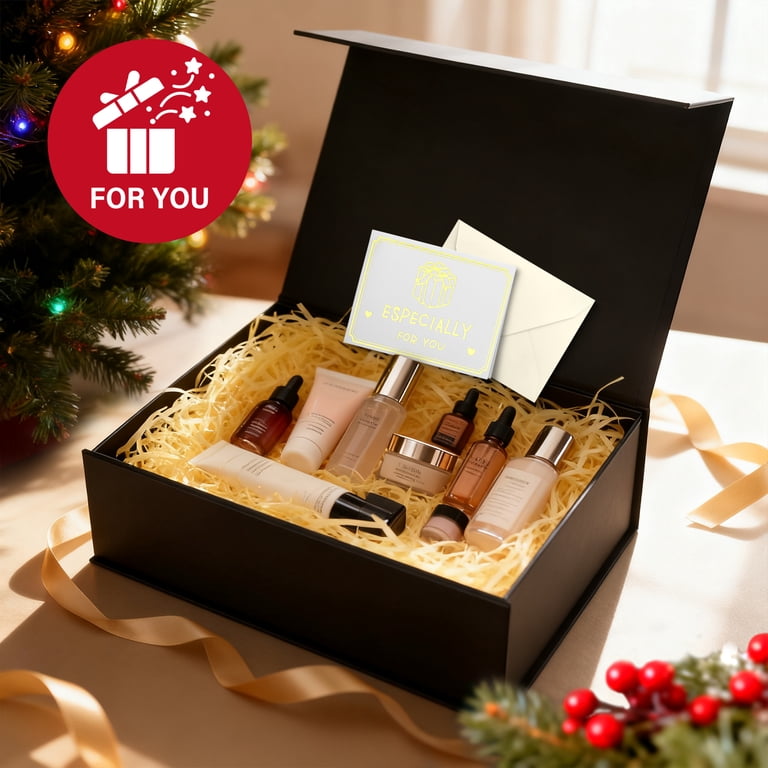 Ayieyill, Black Gift Box, 9.2x6.7x2.75 inches, with Ribbon