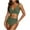 Army Green-29, variant on Lopeceal Women's Two Piece High Waisted Bikini Set Tummy Control Swimsuit Full Coverage Bathing Suit