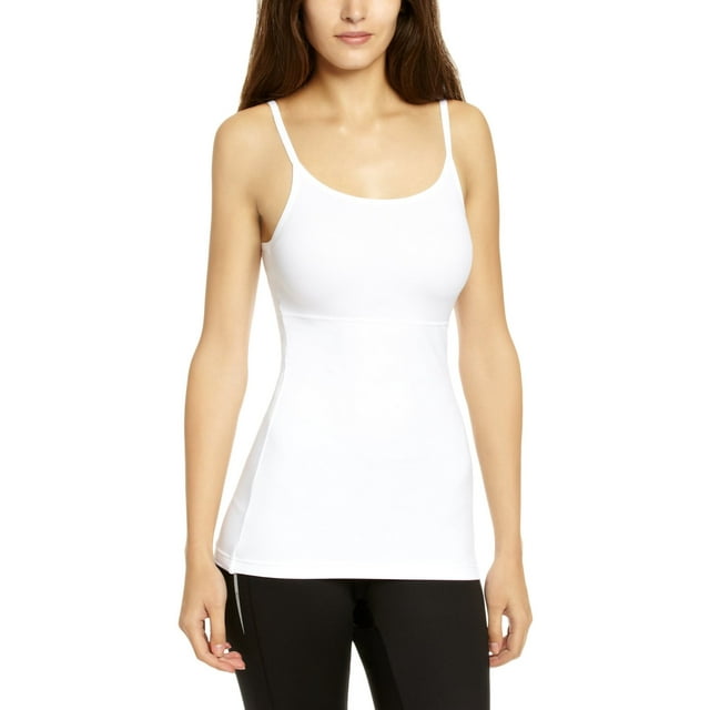 Flexees Fat Free Dressing Women`s Long Length Tank - Best-Seller, 2XL, White