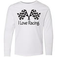 thumbnail image 3 of Inktastic I Love Racing Long Sleeve Youth T-Shirt, 3 of 5