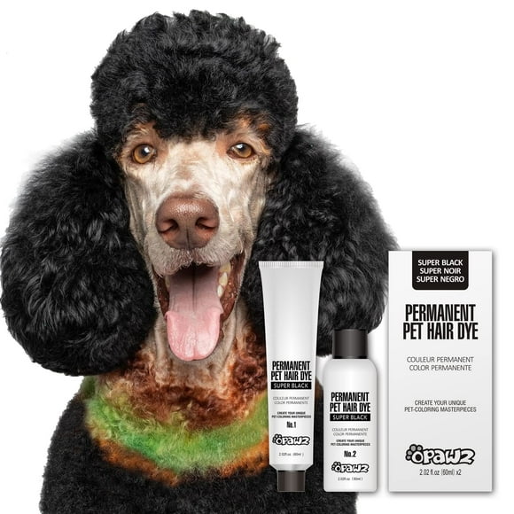 Tinte para pelo de perro OPAWZ Permanent Super Black, 20 lavados