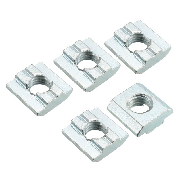 Unique Bargains Slide in T-Nut, M8 Threaded for 3030 Series Aluminum Extrusions Profile 10 Pcs