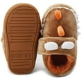 thumbnail image 3 of MUCHENGGIFT Baby Toddler Boys Girls House Slipper Non Skid Fuzzy Cartoon Dinosaur Kids Indoor Bedroom Shoes, 3 of 7