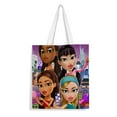 thumbnail image 1 of Bratz Girls Bolso de tela con estampado de lienzo para mujer, bolsa de compras reutilizable y estética, con cremallera interior, regalo para mujer,38*45cm., 1 of 6