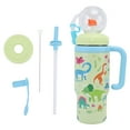 thumbnail image 2 of 710ml Stainless Steel Whale Fountain Cup, Kids Sippy Cup No Spill Water Bottle with Lid and Straw, for Toddlers Babies At Home School Outdoors, 2 of 7