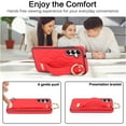 thumbnail image 5 of Allytechgroup Galaxy A14 5G Case with Keychain, Luxury Girly PU Leather Back Cover Bracket Stand Shockproof Bumper Drop Proof Phone Case Cover for Samsung Galaxy A14 5G, Red, 5 of 8