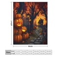 thumbnail image 2 of GXFC Halloween Pumpkin Cottages blanket, comfortable and soft, warm casual blanket, printed design, winter sofa dormitory home decoration, must-have travel product. Size is 40x50 inches., 2 of 9