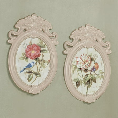 Darby Floral Wall Plaques Multi Pastel Set of Two 2