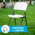 thumbnail image 4 of Lifetime Folding Chair, Indoor/Outdoor Light Commercial, White Granite, 4 Pack (80155), 4 of 11