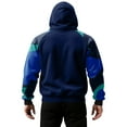 thumbnail image 5 of Men’s Pullover Hoodie Long Sleeve Drawstring Hooded Sweatshirt Raglan Sleeve Camouflage Print Casual Loose Fit Top Dark Blue L, 5 of 5