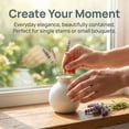 thumbnail image 5 of REGALWOVEN Small Ceramic Square Bud Vase, Mini Cube Flower Vase with Wide Mouth, Matte Geometric Decorative Vase for Desk White 2.8"L x 2.8"W x 2.8"H, 5 of 6