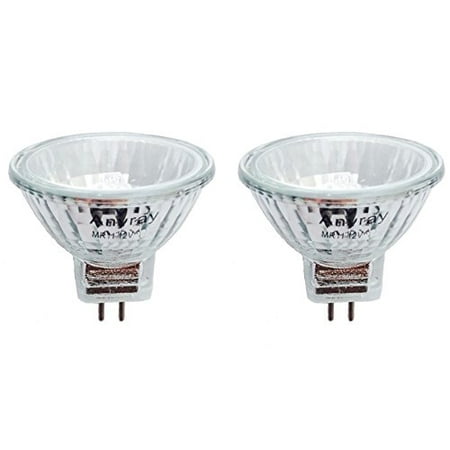 - (2-bulbs) Clear MR11 +C 12Volt 10Watt Precision Halogen Reflector Fiber Optic Light Bulb 10W 12V 10-Watts