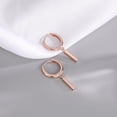 thumbnail image 6 of Solid 925 Sterling Silver Bar Drop Hoop Earrings for Women Teens Minimalist Bar Hoop Earrings Huggie, 6 of 14