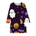 thumbnail image 3 of Robes Tutu Filles Manches Longues Col Rond Robe 4-14 Ans Enfants et Filles Robe Princesse Imprimée Manches Longues Col Rond Multicolore 120, 3 of 4