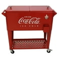 thumbnail image 4 of Leigh Country CP 98126 Metal 80 Qt. Coca-Cola Outdoor Patio Cooler with Tray - Red, 4 of 6