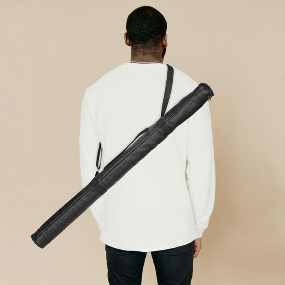 WHAMVOX Cylindrical Baseball Bat Bag Black 1Pack 31.95X2.44X2.44in