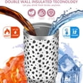 thumbnail image 3 of Leopard Print 30oz Handheld Travel Tumbler with Handle – Double Wall Stainless Steel Insulated Cup, Flip Straw Lid, Leak-Proof & BPA-Free for Hot and Cold Drinks – Durable Coffee & Juice Mug White, 3 of 6
