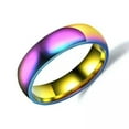 thumbnail image 2 of K-KED 30pcs Rainbow Titanium Stainless Steel Ladies Rings Wedding Band 4mm Ring, 2 of 7