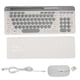 thumbnail image 1 of Juego de ratón y teclado inalámbrico, estilo retro recargable, juego de ratón y teclado inalámbrico Bluetooth 2,4G, color blanco, 1 of 1