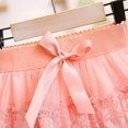 thumbnail image 3 of Toddlers Kids Tutu-Skirts Cute Lace Splice Tulle Tiered Bowknot Elastic High Waisted Girls Solid Color Princess Birthday Mini Skirt 3-10, 3 of 5