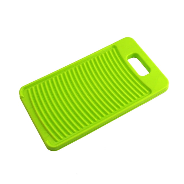 Non-slip Washing Washboard Plastic Home Washing Scrubbing Board Creative Laundry Washboard for Home (Green)