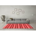 thumbnail image 3 of Ahgly Company Indoor Square Oriental Red Modern Area Rugs, 5' Square, 3 of 4