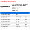 thumbnail image 2 of Front CV Axle Assembly - Compatible with 2005 - 2010 Dodge Dakota 2006 2007 2008 2009, 2 of 2