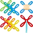 thumbnail image 1 of 6 bobinas de hilo acrílico en 6 colores, devanador de hilo, organizador de bobinas para punto, herramienta para tejer, coser y hacer ganchillo, 15 x 15 x 0,3 cm, 1 of 6