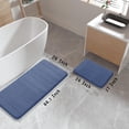 thumbnail image 2 of Juego de alfombras de baño de espuma viscoelástica Yimobra, color azul marino, 2 of 6