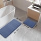 thumbnail image 2 of Juego de alfombras de baño de espuma viscoelástica Yimobra, color azul marino, 2 of 6