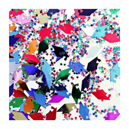 Beistle 1" Graduation Caps & Stars Confetti; Multicolor 5/Pack CN019