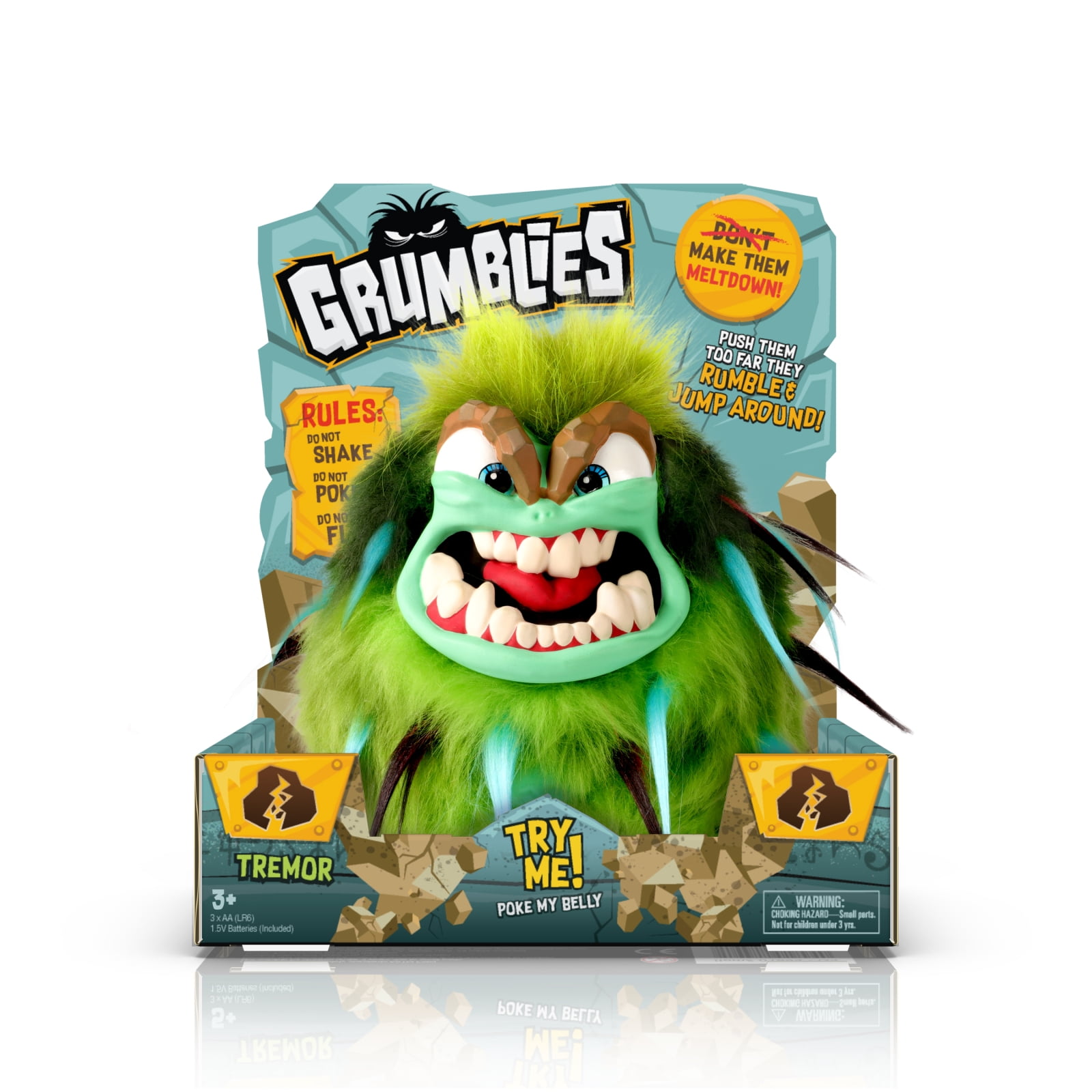 Interactive Bizak Grumblies Tremor Toy Electronic With Sounds and Vibration 