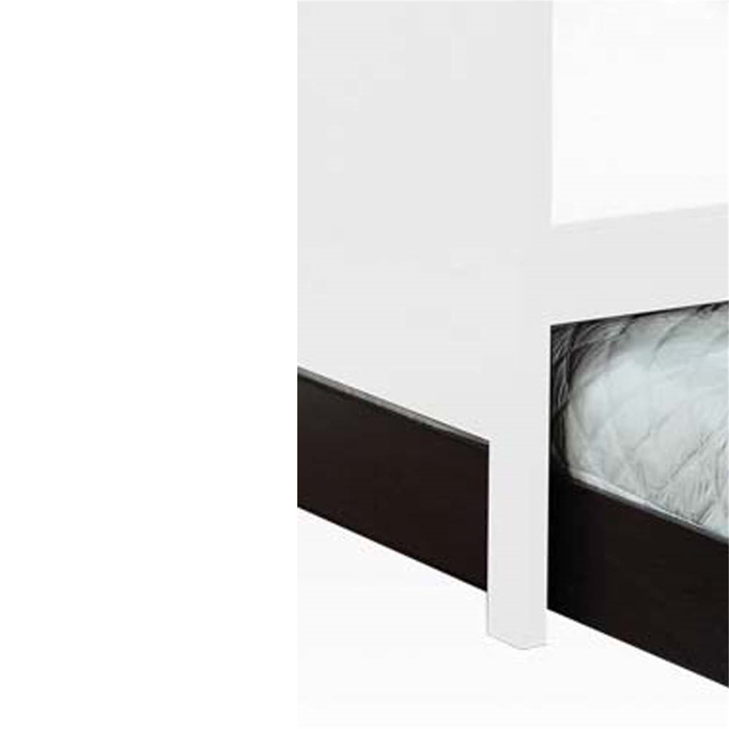 Benjara Wooden Twin Size Trundle Bed with Caster Wheels, Black