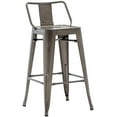thumbnail image 2 of Andeworld 24" Low Back Metal Counter Stool Height Bar Stools [Set of 4] Barstools, Bronze, 2 of 6