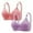 Pink 2, variant on cfhntfmh 2pc Everyday Bras for Women Wirefree Soft V Neck Liftup T-Shirts Bralettes Breathable Front Trim Adjustable Strap Bras