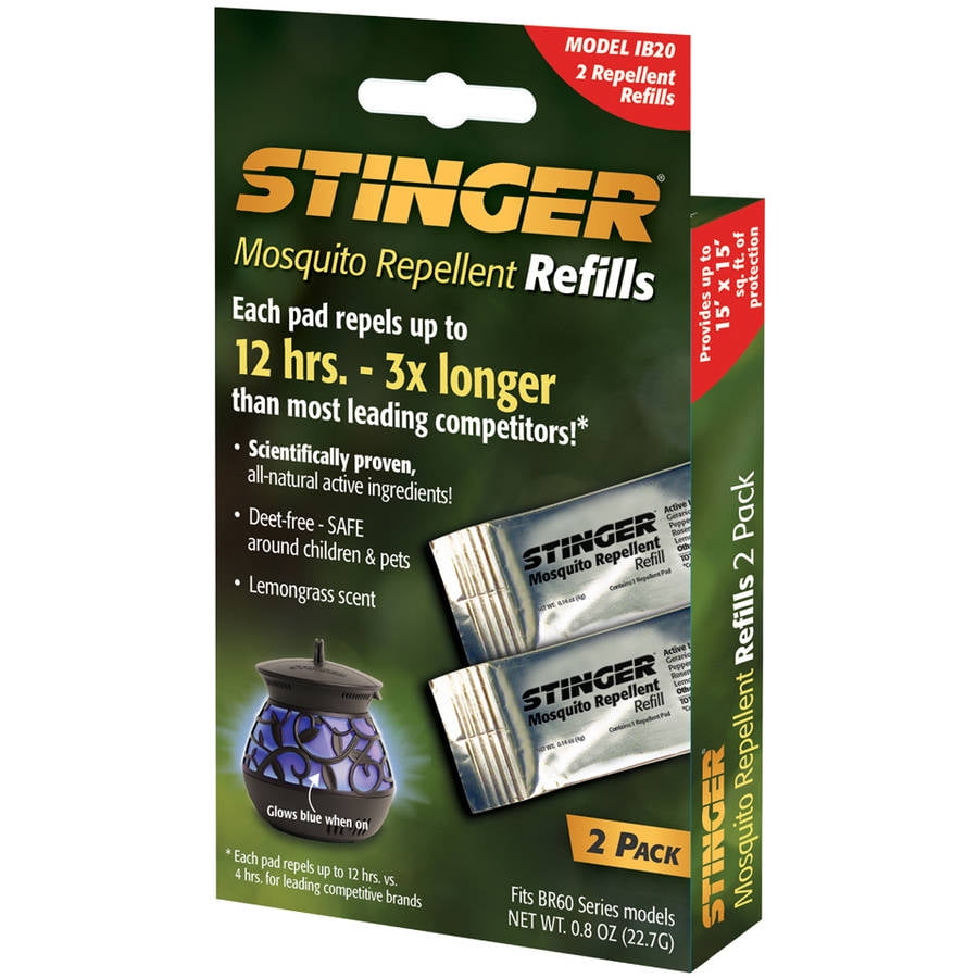 Stinger IB20 Lemongrass Mosquito Repellent Refills, 2Pack