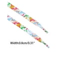 thumbnail image 3 of Colored Printed Flat Shoelaces Splashing Ink Shoe Laces for Sneakers 2 Pairs Multicolor 140cm/55.12", 3 of 4